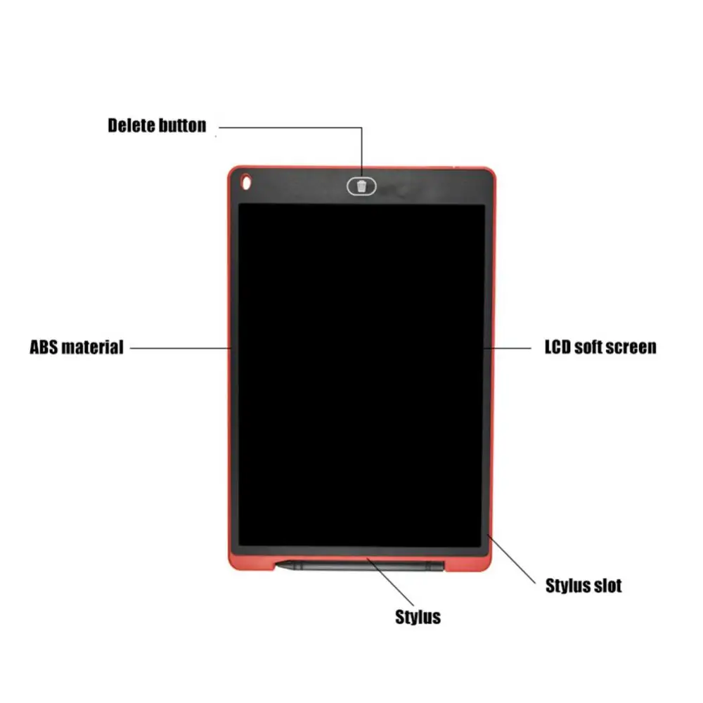 Tableta Digital de escritura a mano con pantalla LCD, tablero de dibujo electrónico colorido, tableta de dibujo gráfico de 12 pulgadas