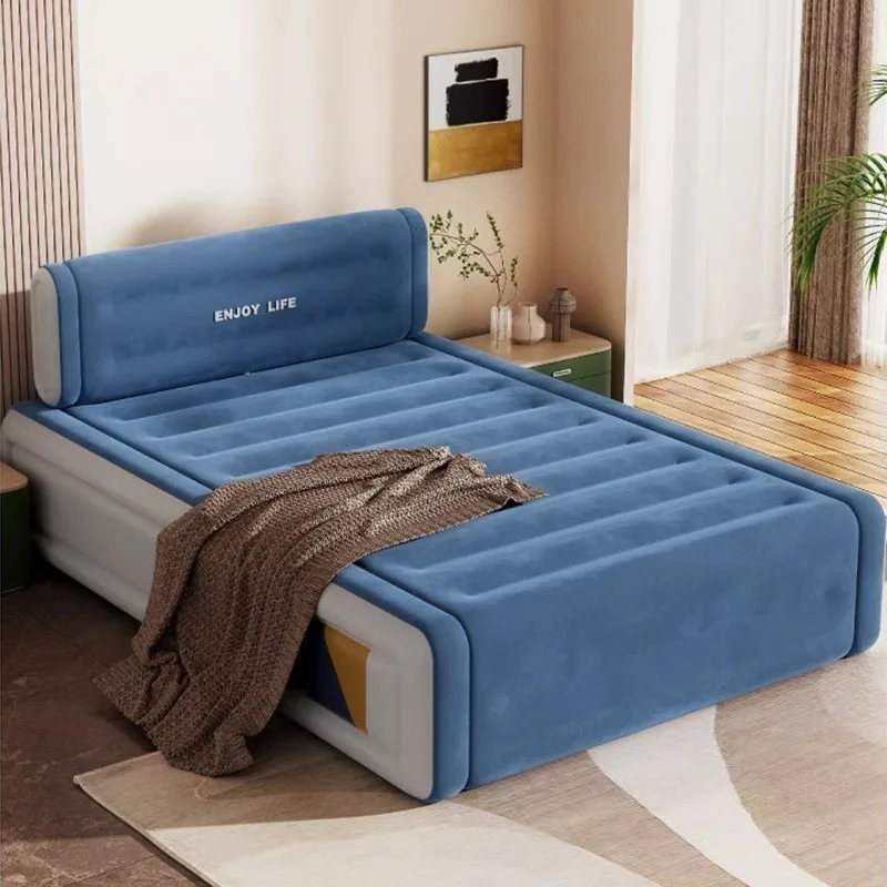 Cama inflable doble tamaño King para sala de estar, marco de Cama barato de princesa para campamento, Cama Individual segura para perros de aire