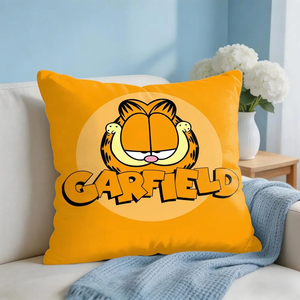 Cartoon Cute G-Garfield Cushion Cover Square Pillow Bedroom Sofa Leisure Comfort Living Room Home Decoration 40X40