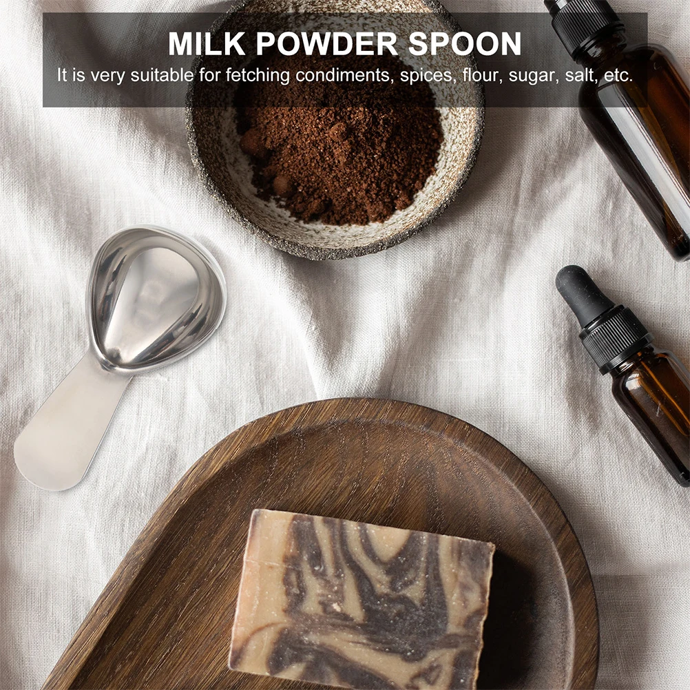 

2 Pcs Coffee Spoon Measuring Cooking Teaspoon Polished Metal Spoons Stainless Steel Teaspoons