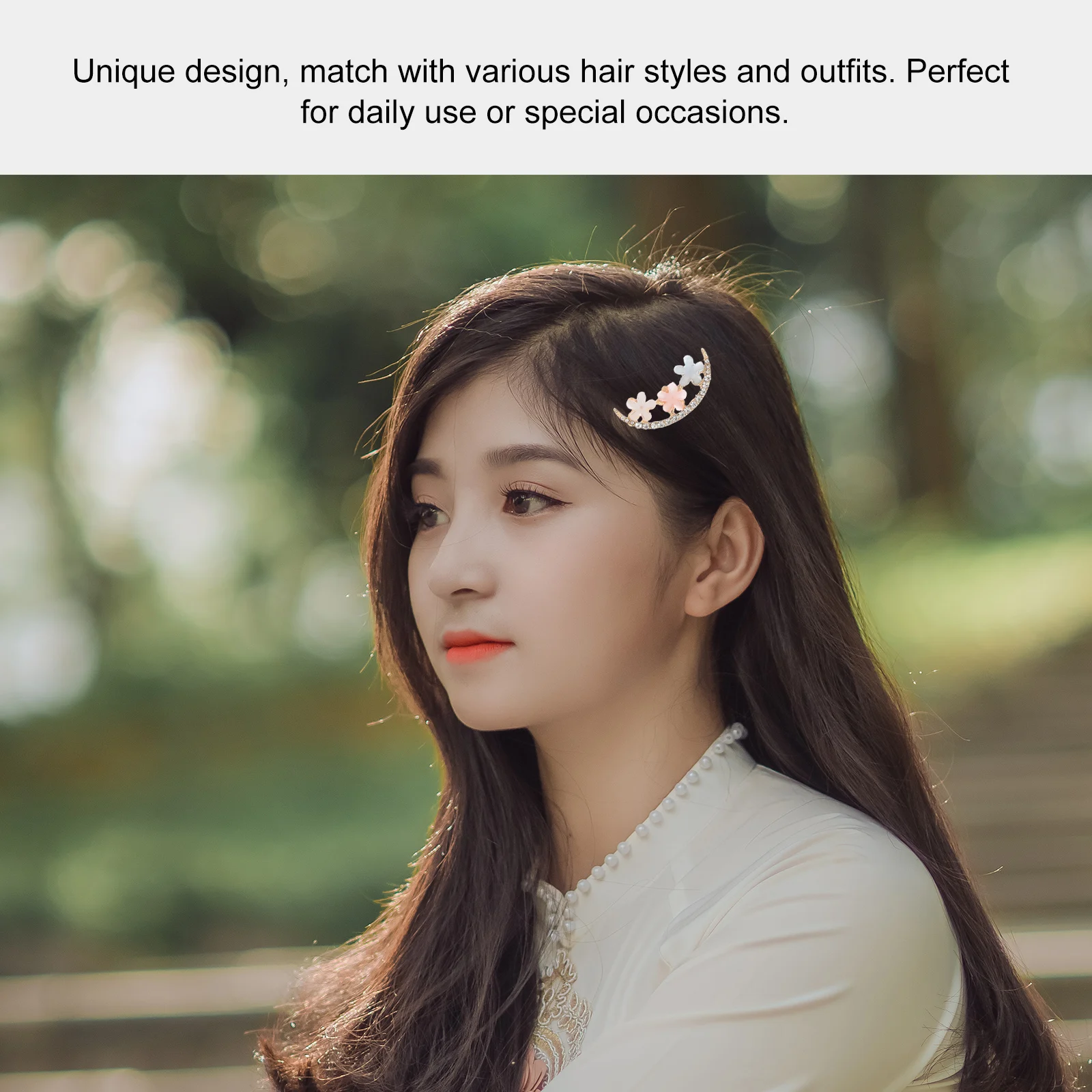 

8 Pcs Crystal Flower Hairpins Zinc Alloy Decorative Clips for Women Girls Noble Eye catching Daily Use Occasions