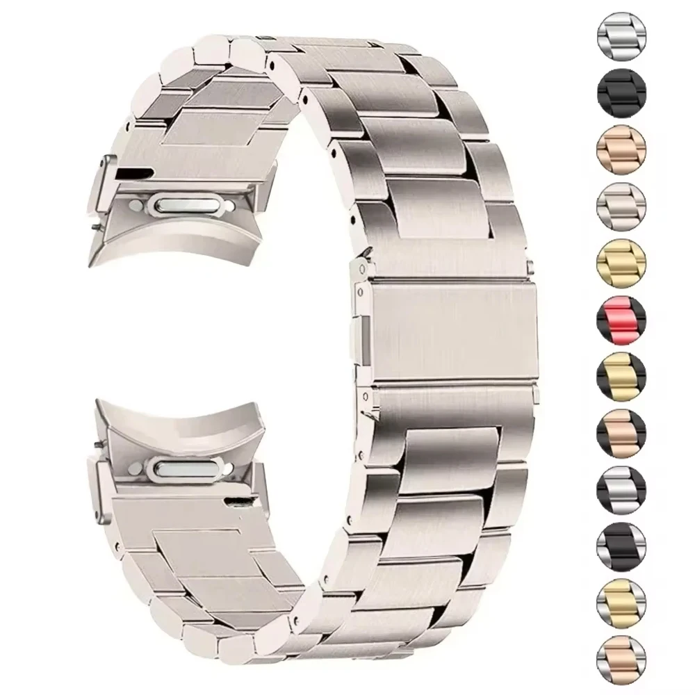 No Gaps Quick Fit Stainless Steel Strap For Samsung Galaxy Watch 6 Classic 43 47mm For Galaxy7 6 5 4 44 40mm 5 Pro 45mm Bracelet