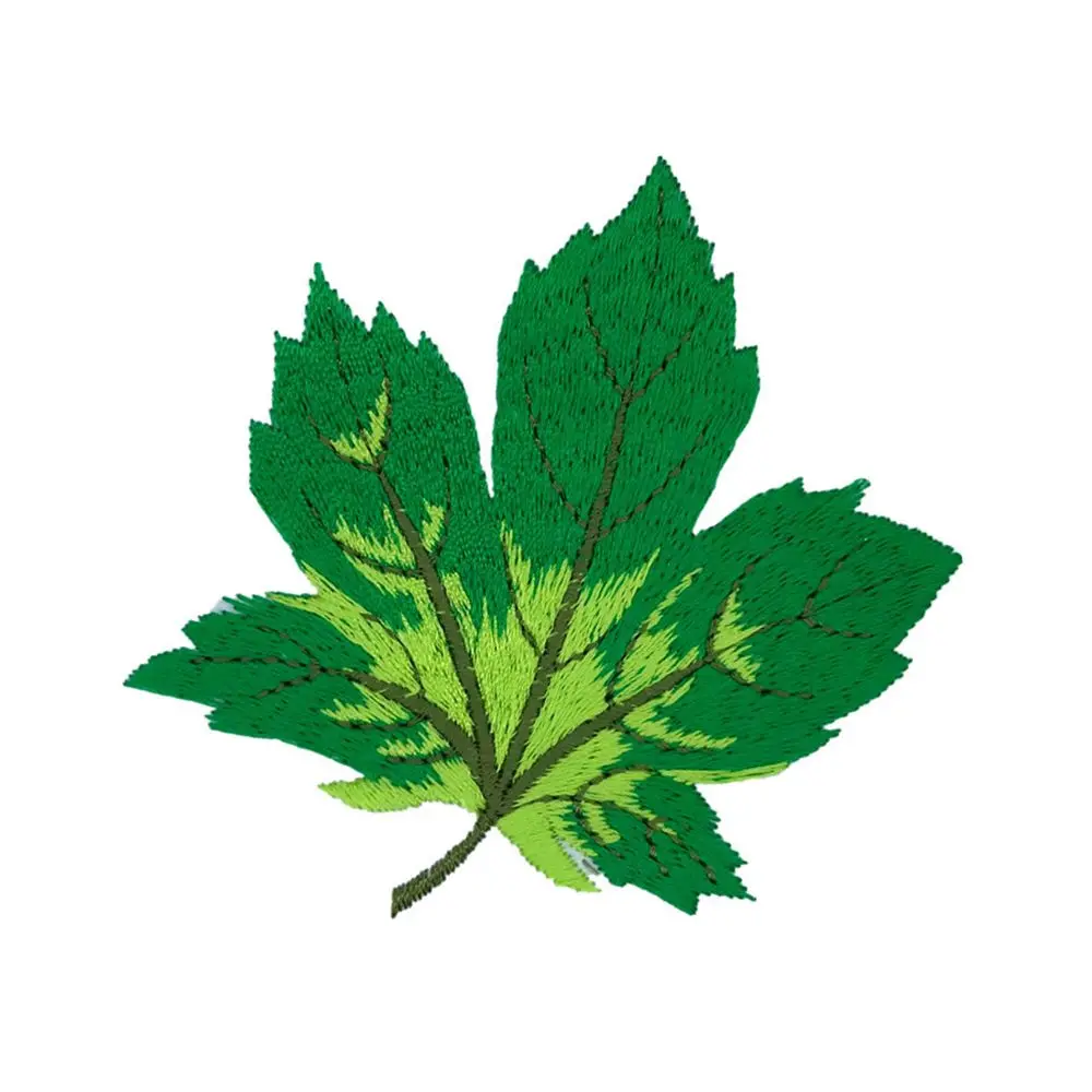 Various Uses Decorative Stickers Soft Fashion Colorful Cloth Stickers Maple Leaf Sticker Embroidery Stickers Patch Stickers