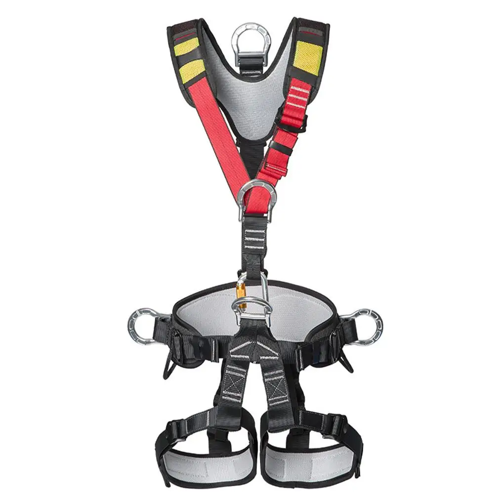 Outdoor Rock Climbing Harness Rescue Expansion Five-point Aerial Work Full Body Safety Belt Inverted Protection Safety Belt