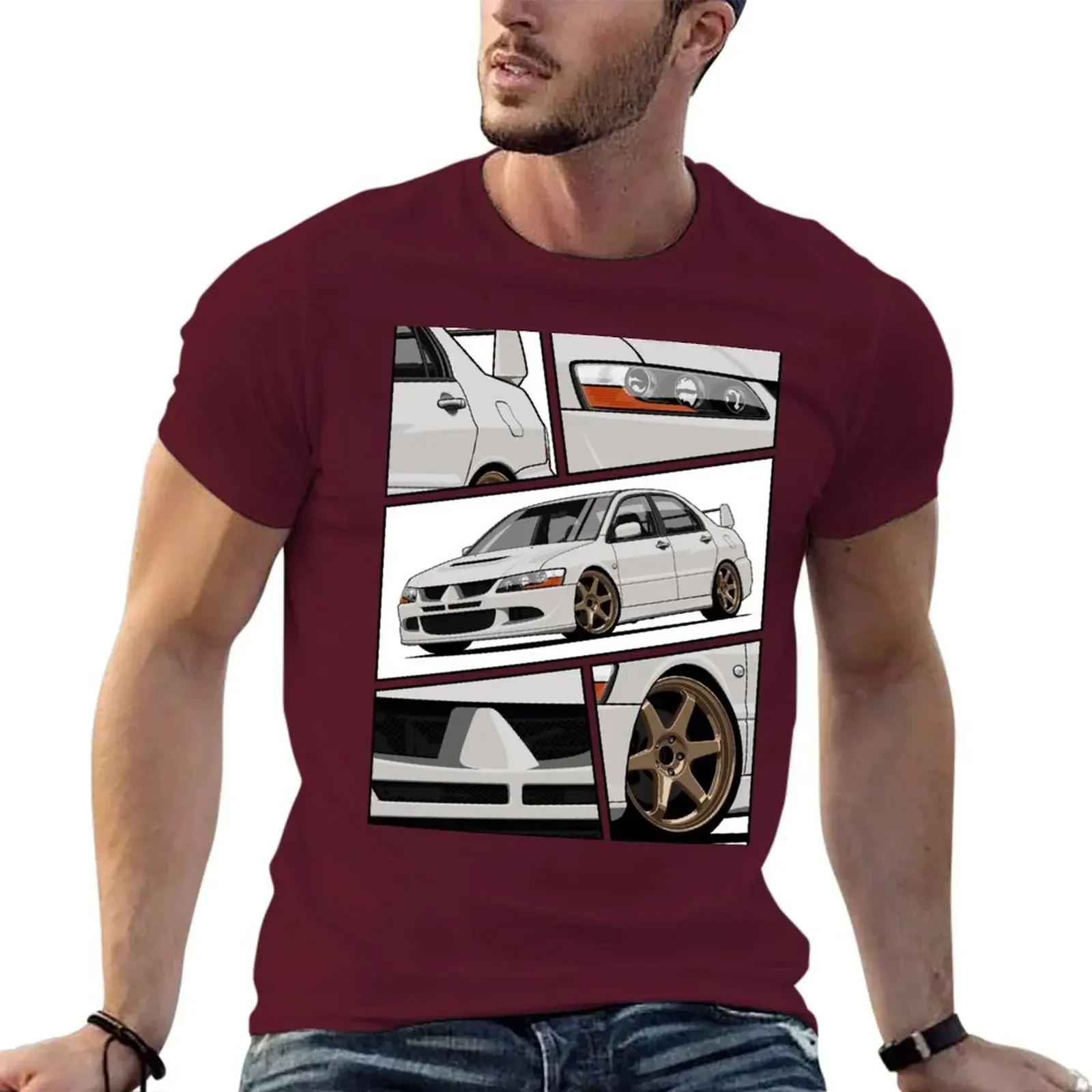 heavyweight Informal New Arrival vintage Lancer Evolution VIII (white) T-shirt sublime customs design your own mens funny