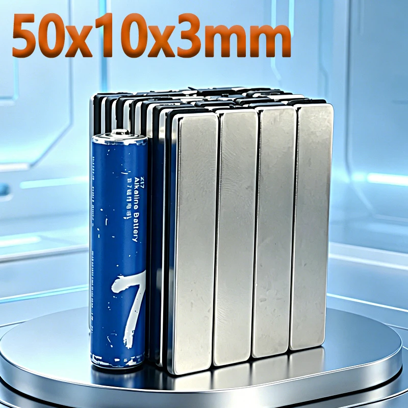 N35 NdfeB 50x10x3mm Magnet Square Shape Permanent Magnetic Imanes 50*10*3 Accessory Neodymium Garage Tool Fridge Magnet 2-20pcs