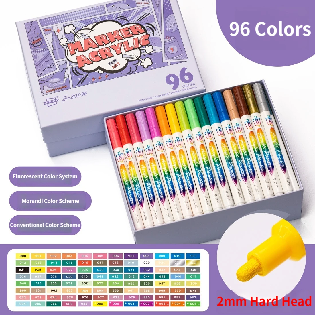 ปากกามาร์คเกอร์สีอะคริลิคสำหรับภาพวาดหินเครื่องหมายสี120สีสำหรับไม้หินชิ้นอีสเตอร์ตกแต่งไข่อีสเตอร์ศิลปะเซรามิก