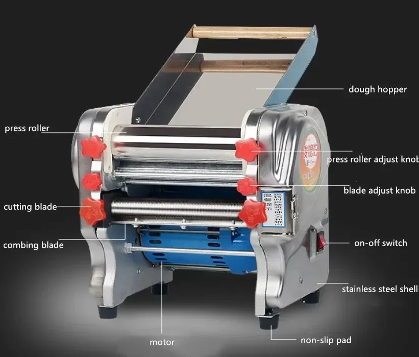 In Home Udon Noodle Making Machine Good Quality Electric Noodle Press Machine Electric Stainless Steel Multifunction 450*370*420