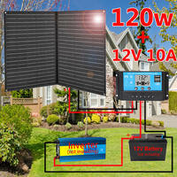 120w portable solar panel foldable solar charger 12v 20A controller kit for 12v battery charger camper boat RV power station
