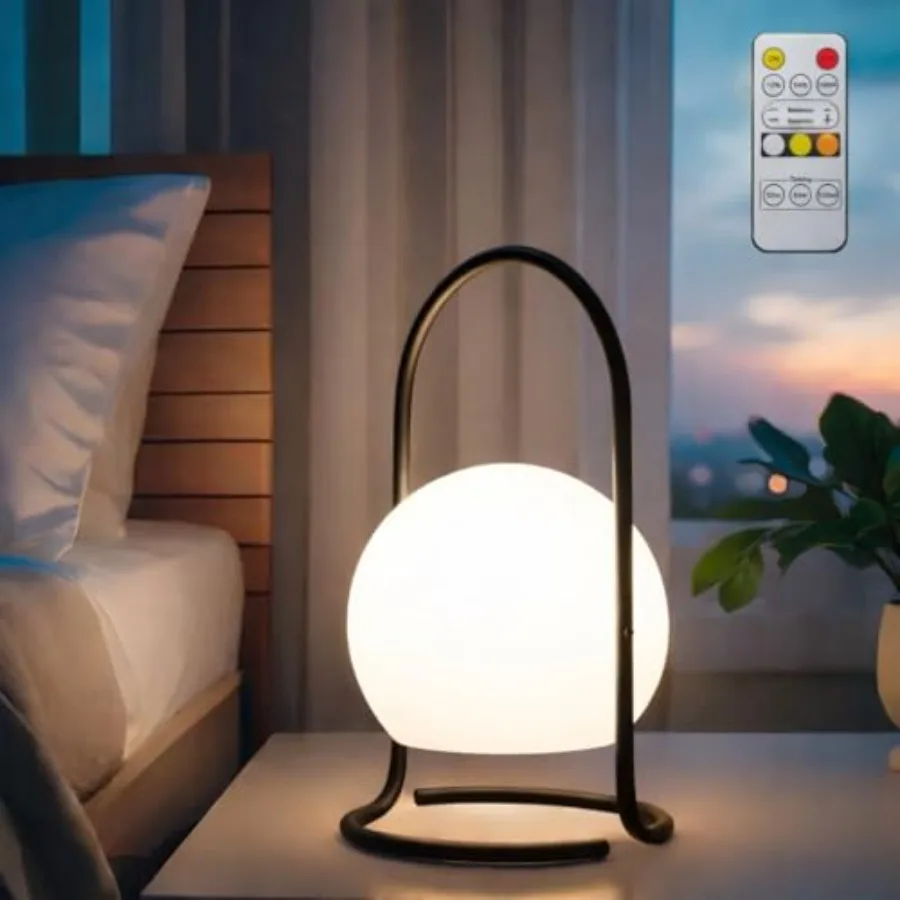 Portable Cordless Lantern Outdoor Lanterns Waterproof 3-Mode USB Rechargeable Table Lamp with Remote Powerful 4000mAh Battery P