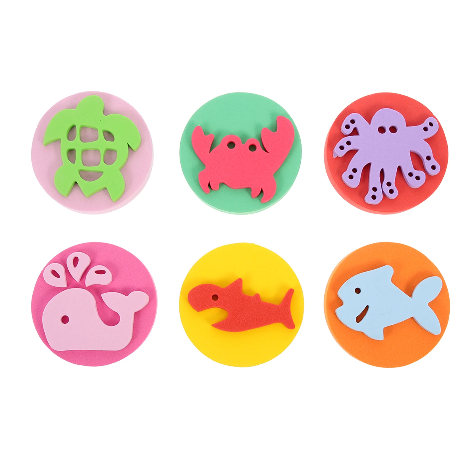 6 Pcs Eva Sponge Seal Washable Stamp Pads for Kids Craft Sponges Childrens Paint Painting Stamps Toddlers Crafts Artificial