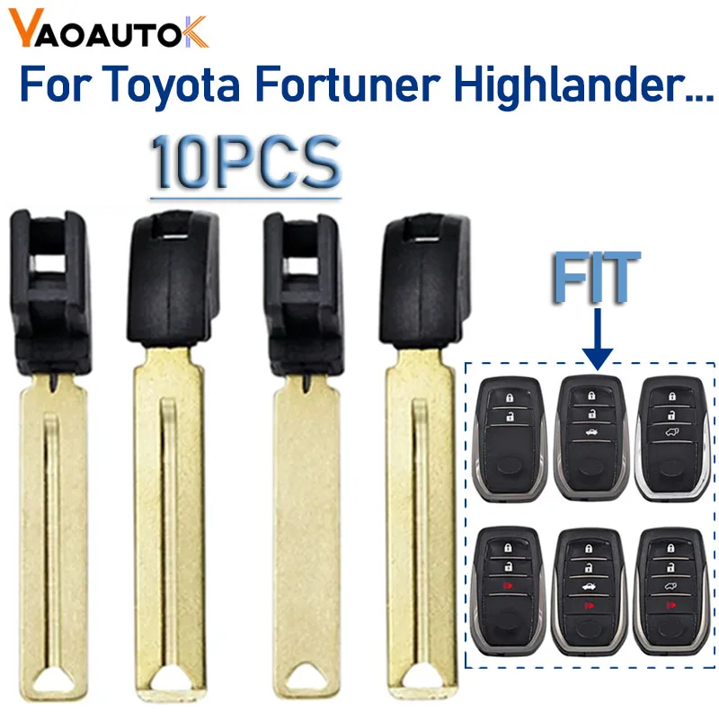 Key Blade For 10PCS/LOT TOY12/40 TOY48 Mechanic Smart Remote Key Fob For Toyota Fortuner Highlander Hilux Camry Land Cruiser