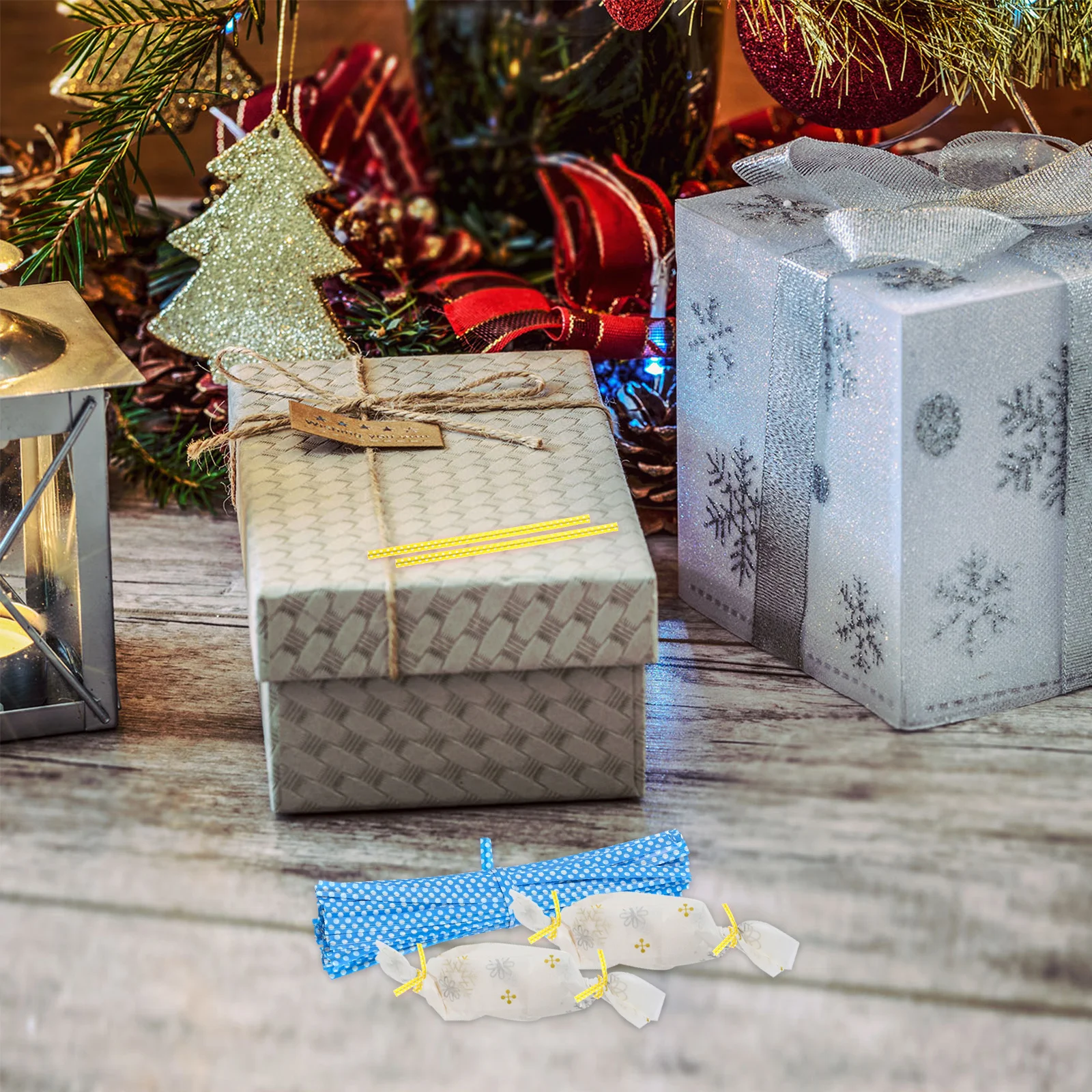 

300Pcs Biscuit Bag Twists Ties Simple Primary Color Design Kitchen Garbage Bags Sealing Ties Baking Binding Rope