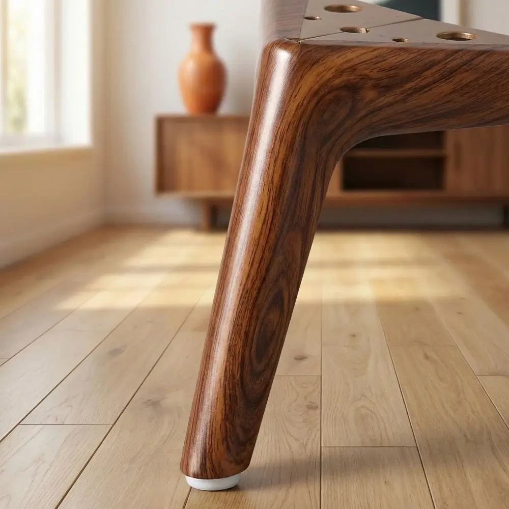 Foot Thickened Cabinet Legs Walnut Color Metal Sofa Feet Bedside Legs Furniture Hardware