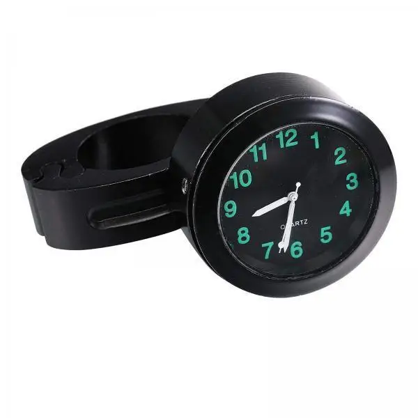 Handlebar Mounted Clock Watch for Motorcycle Waterproof Split Ring Aluminum Install Suitable for Bike Handlebars