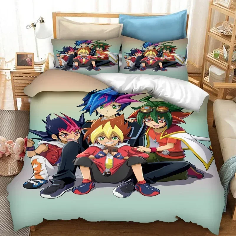 

3D Print Anime Yu Gi Oh Duel Comfortable Duvet Quilt Cover Pillowcase Bedding Set Children Bedroom Decoration Home Textile