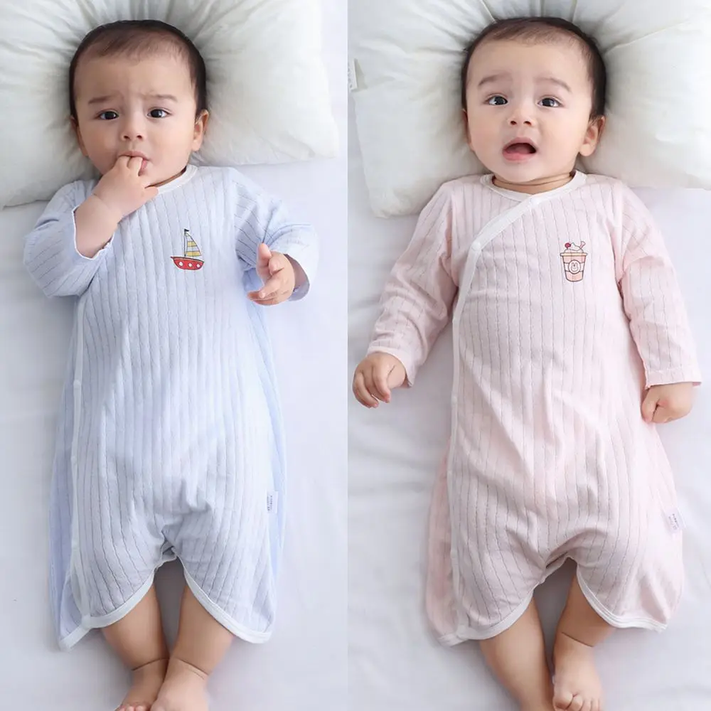 ZOETOPKID Baby Romper Cute Print Long Sleeve Jumpsuit for Infant Boy Girl One-Piece Bodysuit Pajamas Cotton Toddler Clothing