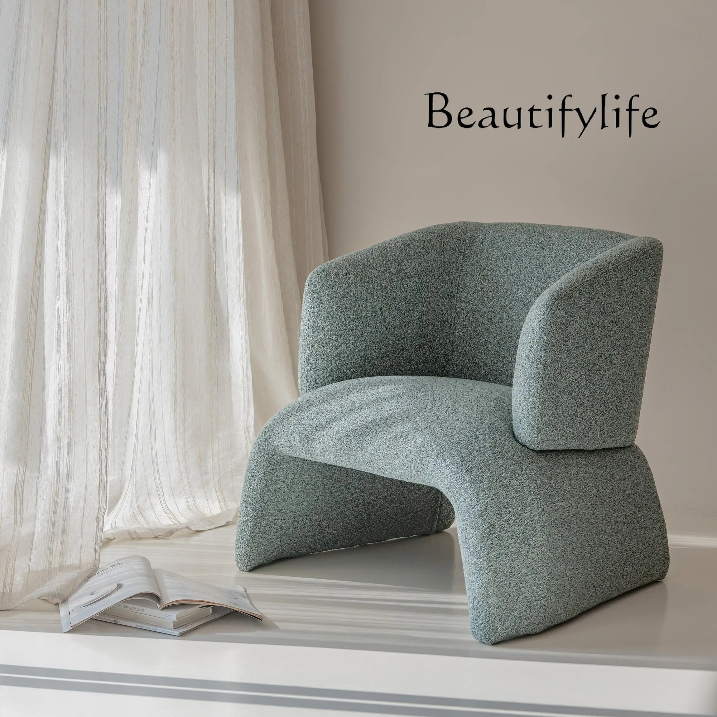 

Retro style single casual sofa chair medieval designer homestay home living room high-end fashion