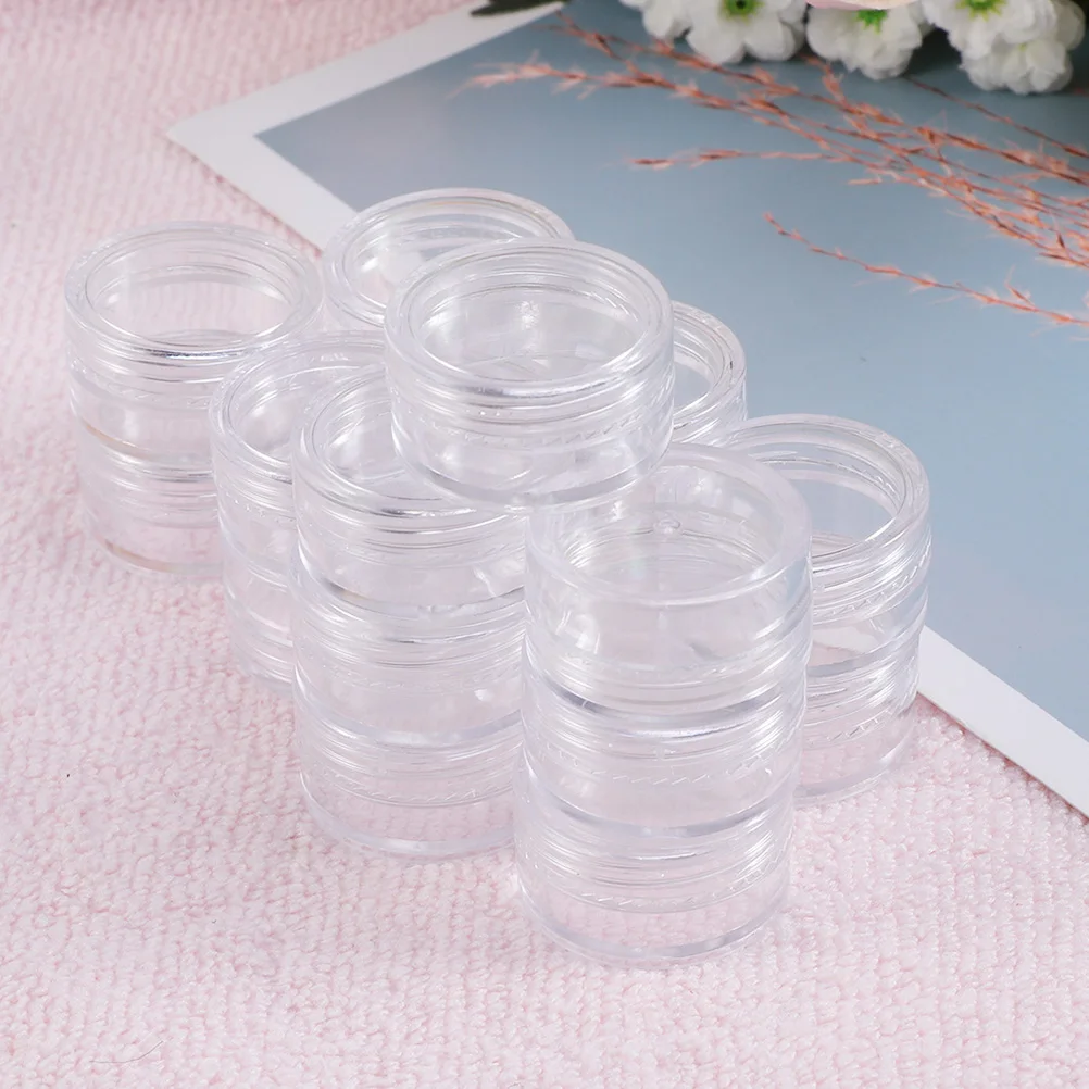 

80 Pcs Containers Plastic Jars Portable Storage Round Pot Sealed Travel Sample Empty Dispenser Skincare