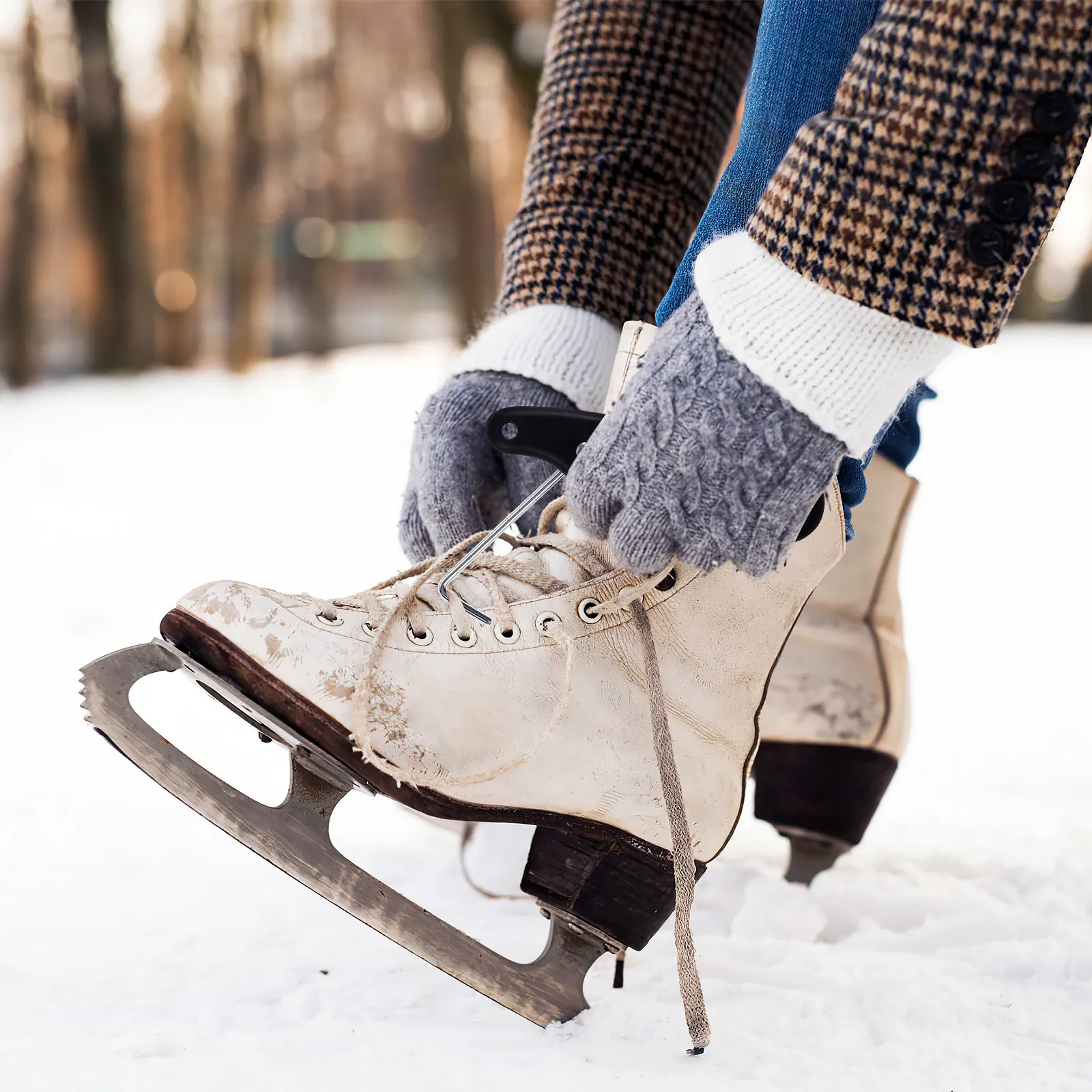 

Набор из 3 складных натяжителей для шнурков коньков, инструмент из нержавеющей стали для хоккейных и роликовых коньков, аксессуары