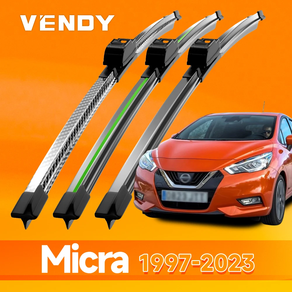 2 uds para Nissan Micra K11 K12 K113 K14 1997-2023 limpiaparabrisas delantero accesorios de ventana de parabrisas 2002 2007 2010 2015