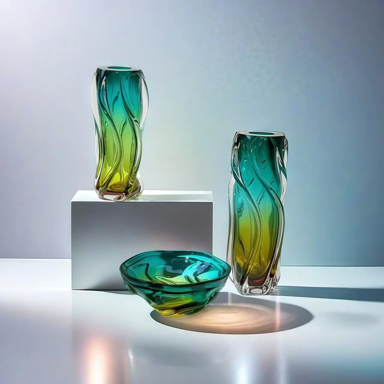 

HP Factory direct sales simple waist geometric glass vase flower arrangement flower table decoration home ornament
