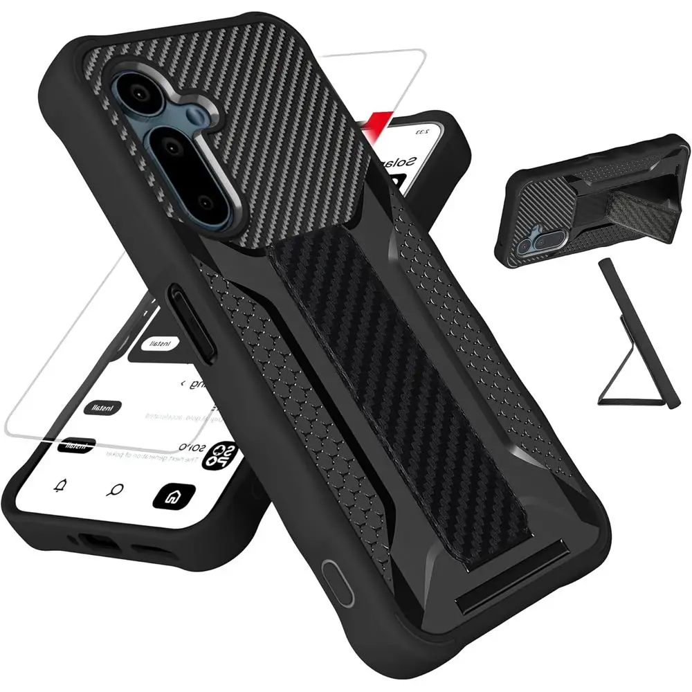 

or na Seeker Case Compatible or Saga 2 na Mobile Seeker Pe Case Cover [with Tempered Glass Sn Protector][ 2MM Silicone + PC Hard