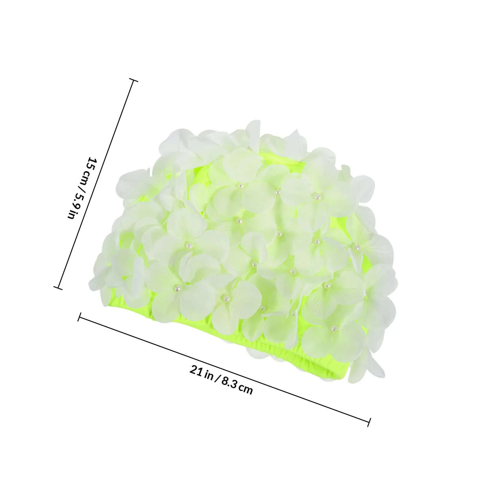 Damen-Badekappe mit Blumenmuster, langlebig, praktisch, für langes und kurzes Haar, zum Schutz, Badekappe, Schwimmkappe für Damen