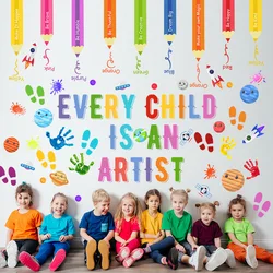 3D colorful pencil with inspirational quote wall sticker self adhesive painting room wall decal for kids