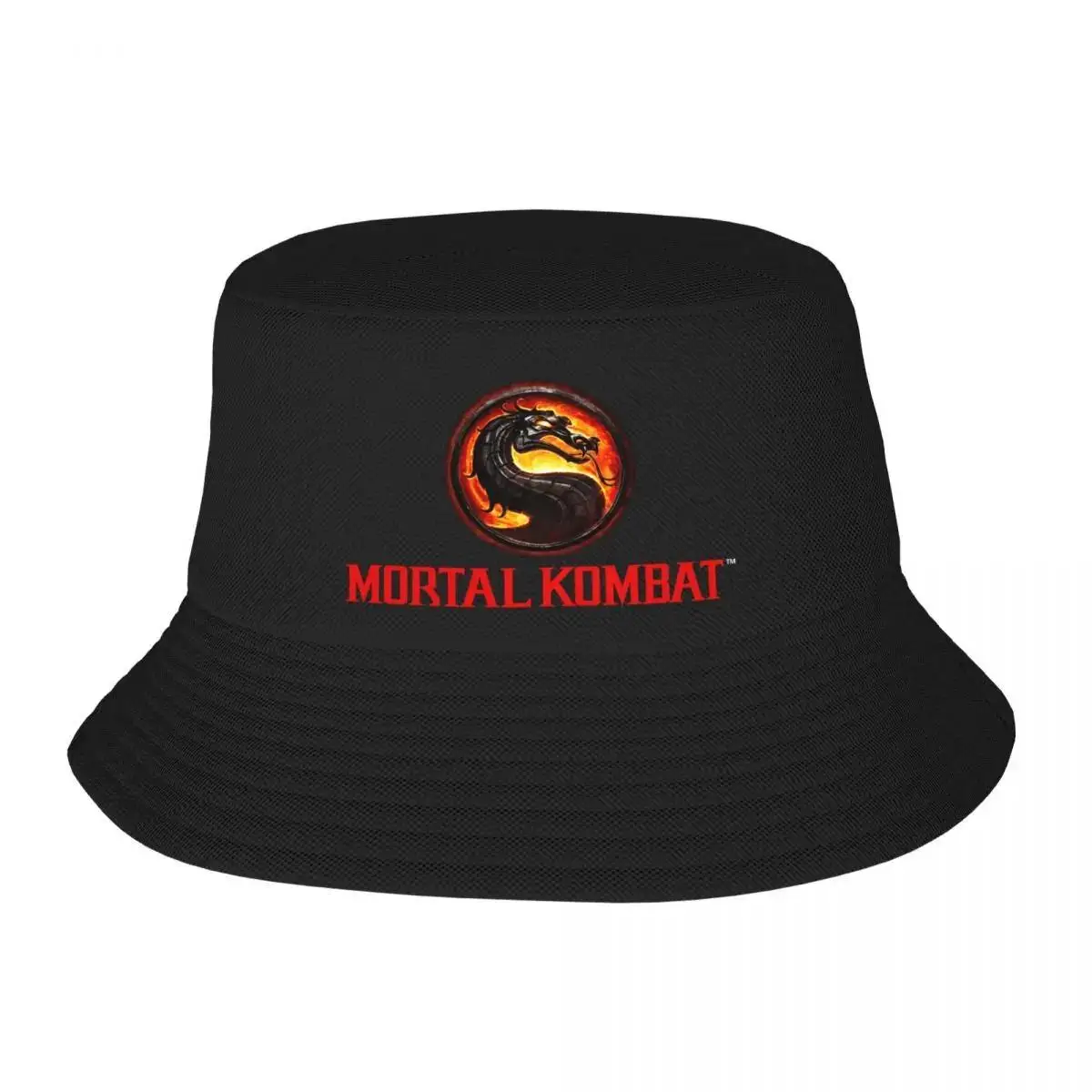 personalizado-mortal-kombat-logotipo-balde-chapeu-feminino-sub-zero-escorpiao-jogo-de-luta-ao-ar-livre-sol-verao-acampamento-pesca-bone