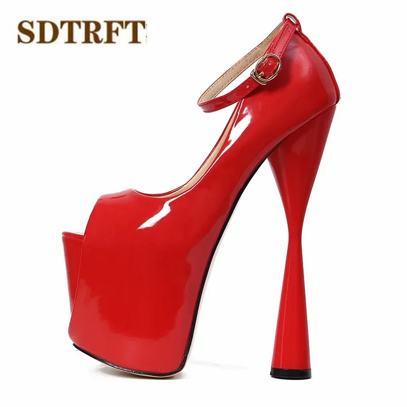 SDTRFT  Stilettos Zapatos Mujer Summer Open Toe Sandals 20cm Thin High-Heeled Cosplay Party Shoes Woman Pumps Eur:34-47 48 49 50