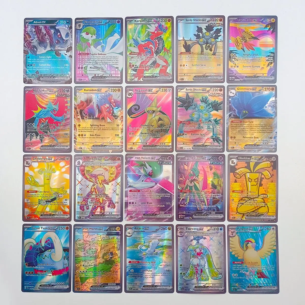 Pokemon 100Pcs/1Box New2024 Charizard EX English laser full flash card elf card non-duplicate animation game collection card Toy