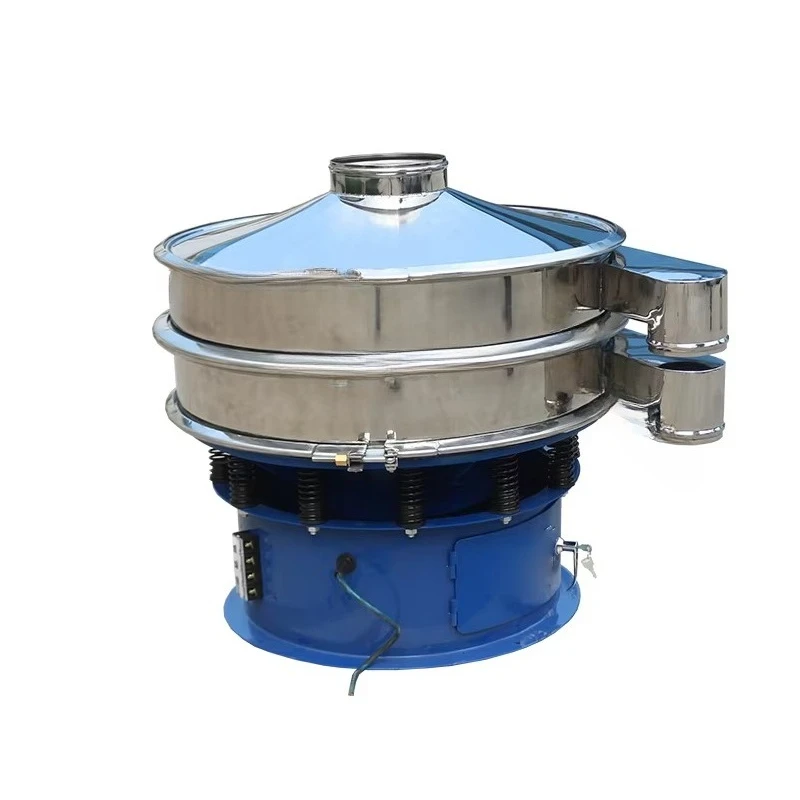 New Food Rotary Vibrating Screen Sieving Machine for Corn Soy Flour-Home Use & Food Shop Stainless Steel Engine Motor Included