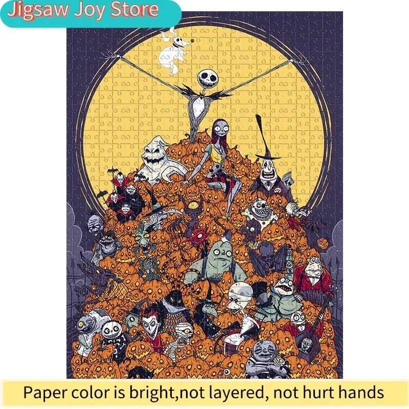 1000 stks Nightmare Before Christmas Jack Skellington & Sally puzzel - Nightmare Before Christmas film - Tim geïnspireerde gigantische puzzel