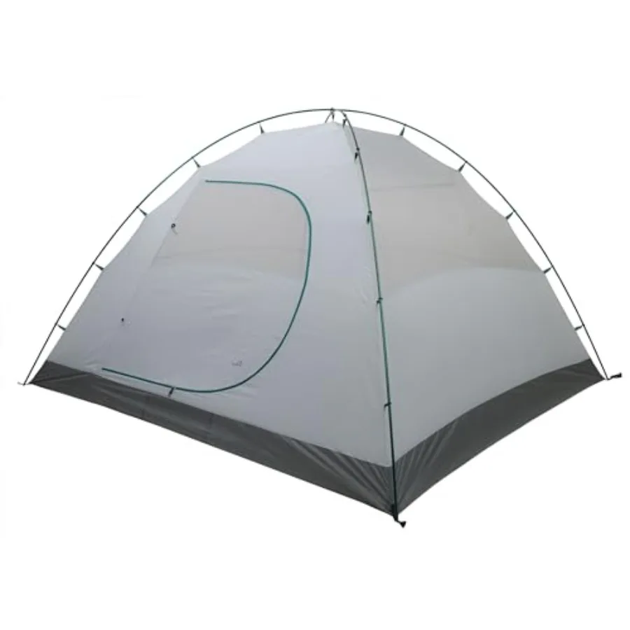 Carpa de camping para 6 personas para uso en exteriores, tela de poliéster, color verde azulado oscuro y gris, diseño impermeable y de montaje rápido