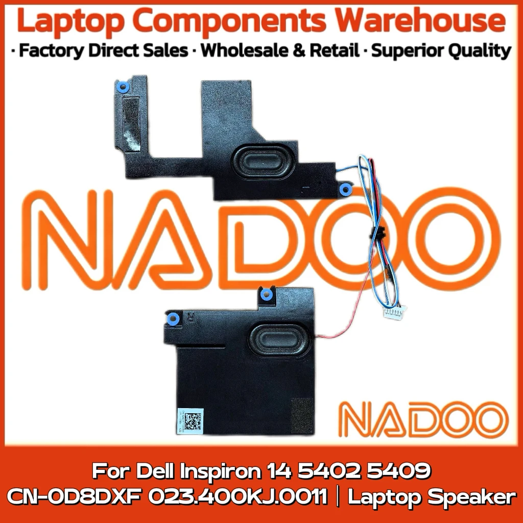新しいオリジナルノートパソコン用スピーカー-dell-inspiron-14-5402-5409-cn-0d8dxf-023400kj0011用。