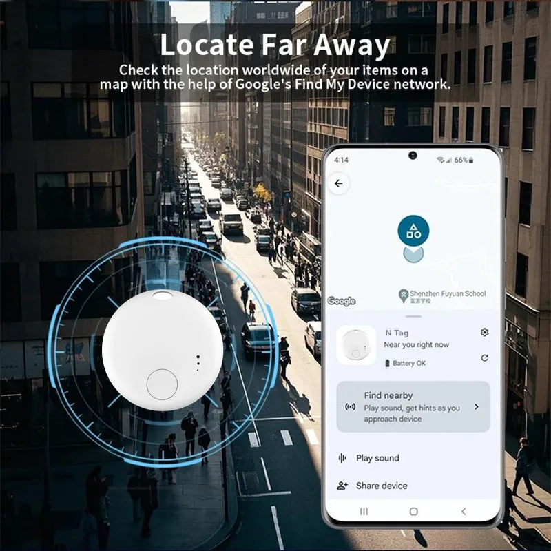 Android Air tags GPS Tracker Bluetooth Locator Smart Tag Google Find My Device Search Tracking Global Positioning Item Finder - Image 3