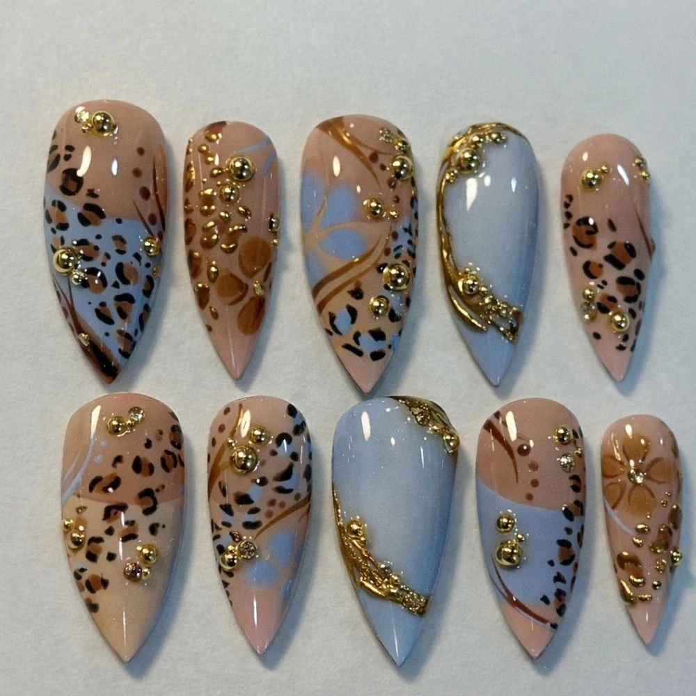 1 Blatt Wildes Leopardenmuster Nagelstempelplatte Edelstahl Zebra Marmor Textur Schablone Nagelvorlage Tier Maniküre Werkzeuge – Detail 4