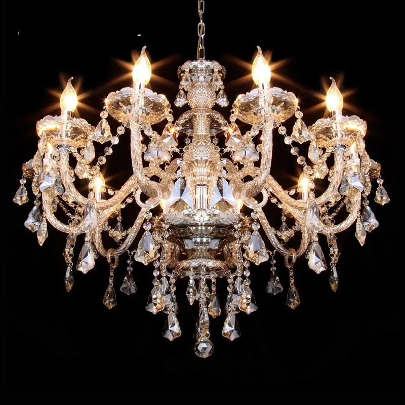 

Vintage Lustre 4/6/8/10/15-Arm Crystal Chandelier Pendant Light Luxury LED Ceiling Light for Dining Living Room Decor