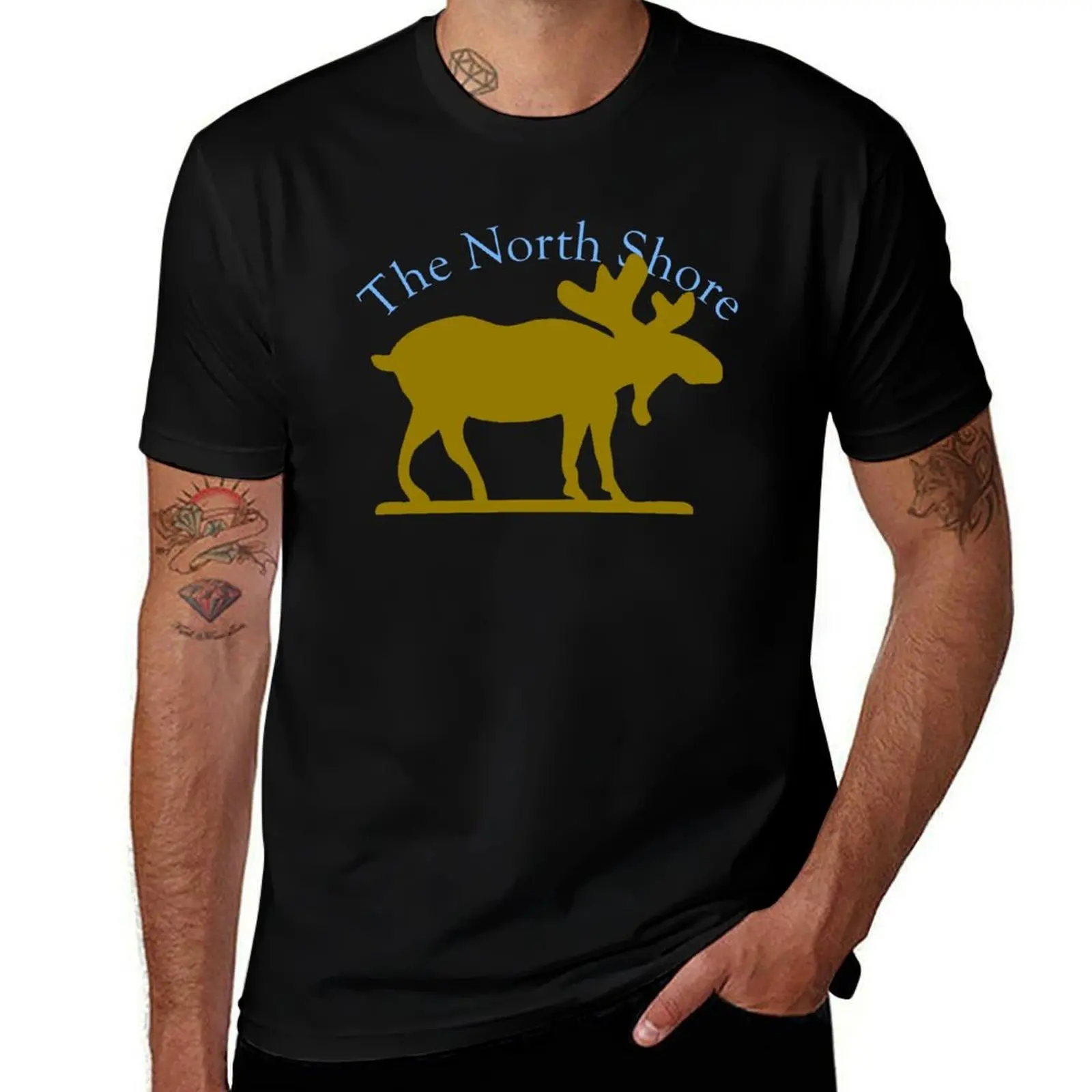 

North Shore Moose T-Shirt cotton t shirts man 100% cotton t shirt pack T-Shirt