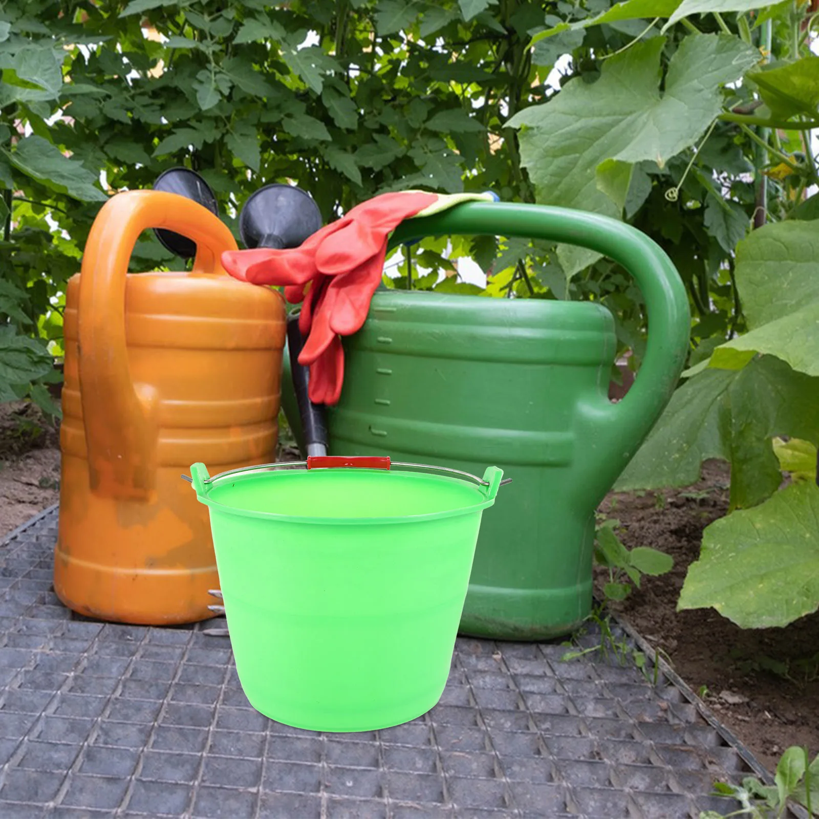 

Pp Plastic Heavy Duty Bucket For Construction Site Cement Mixing Anti-Fall Mud Storage Container Gardening Water Carrying Bucket