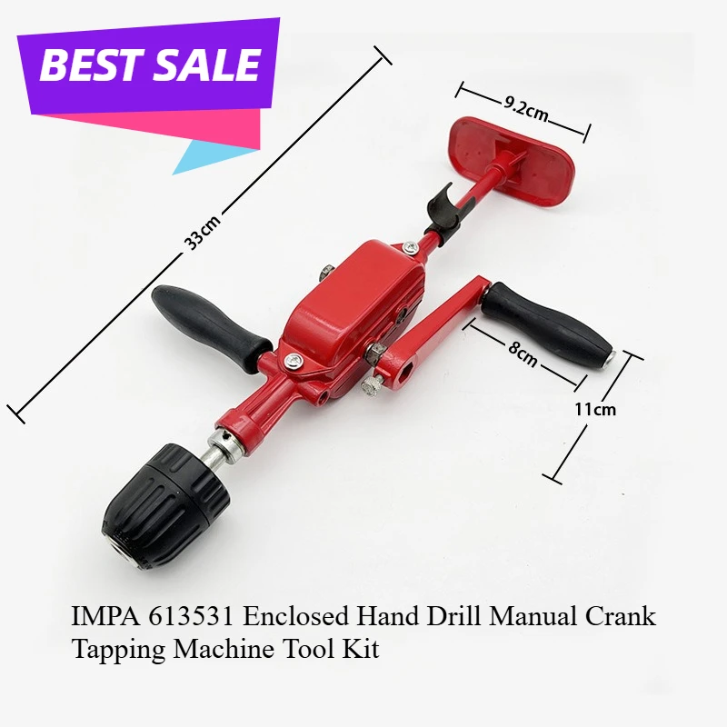 IMPA 613531 Enclosed Hand Drill Manual Crank Tapping Machine Tool Kit Set Metal