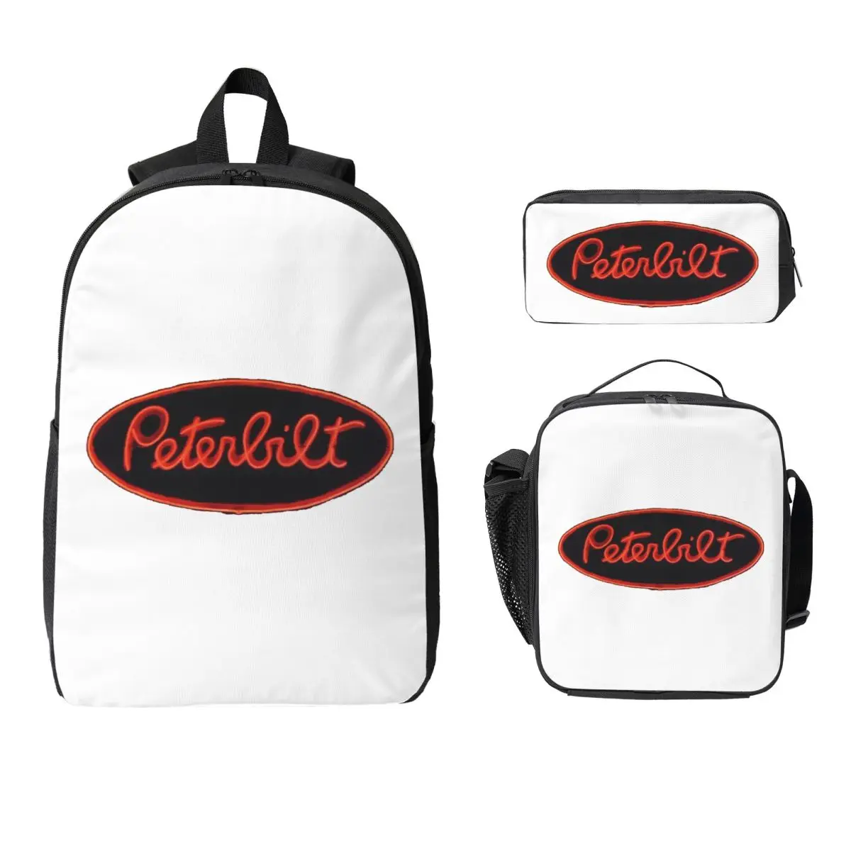 

Peterbilt Class Pays 1939 Backpack Boys Girls BookBag School Bag Computer Shoulder Bags 3ps Insulated Lunch Bag Pencil Case