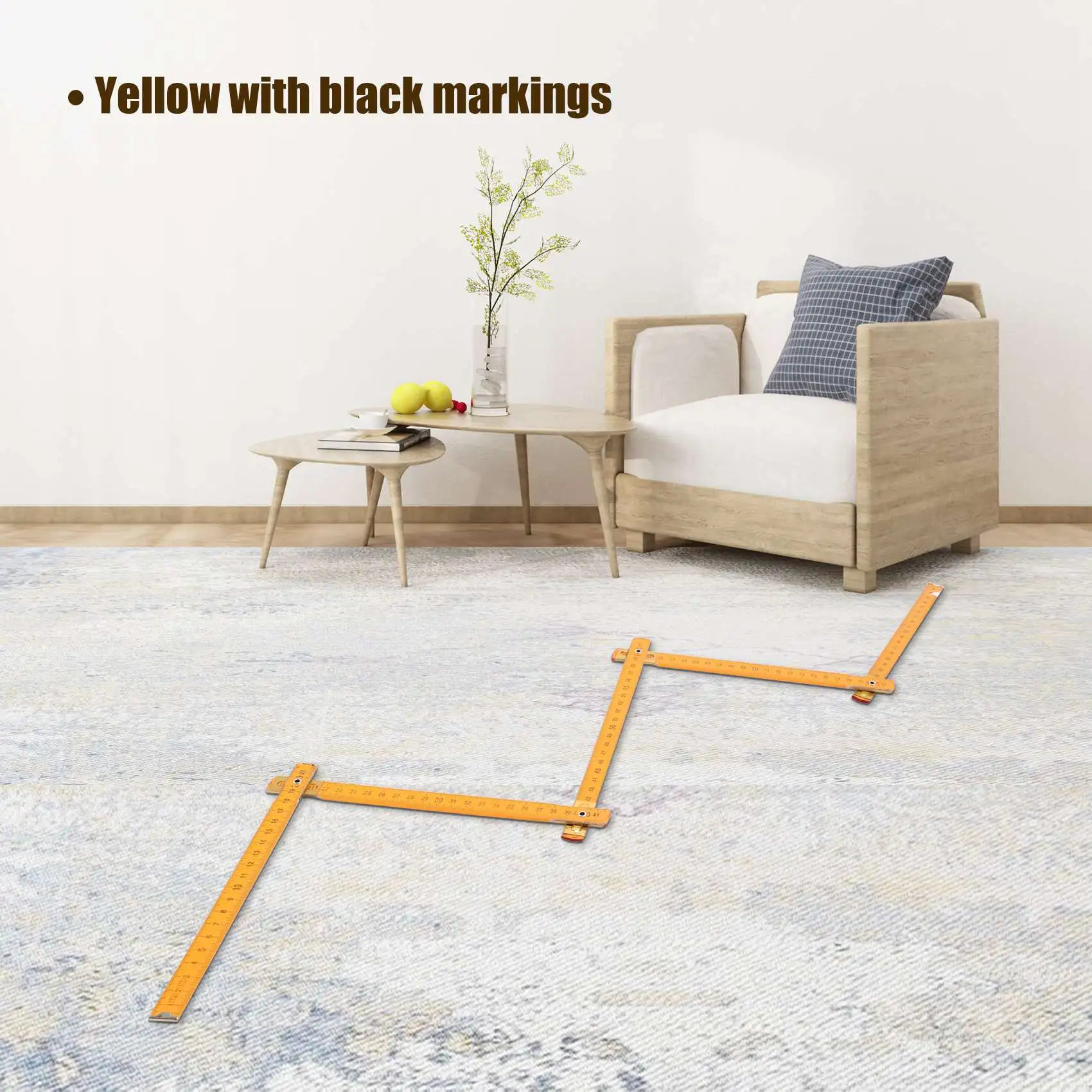 B17B مسطرة خشبية قابلة للطي للنجار المحمولة #1