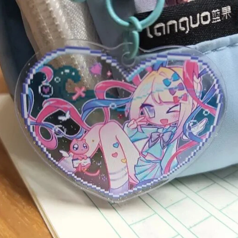 Spiel NEEDY GIRL OVERDOSE Rain Ame KAnge Cosplay Schlüsselbund Acryl Herz Anhänger Schlüsselring Tasche Zubehör Mädchen Ornament – Detail 7