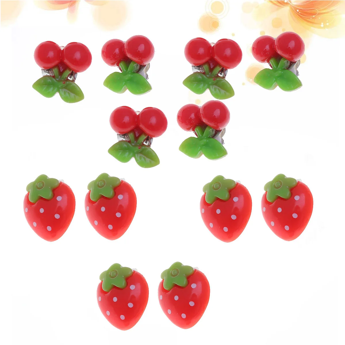 

12Pcs Girl Ear Clips Non Piercing Earrings Clip-on Jewelry for Kids Birthday Festival Dress Up Little Girls Accessories