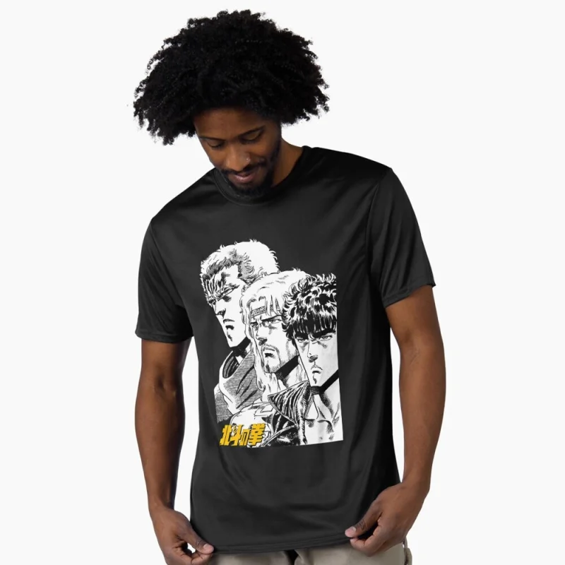 

Hokuto Brothers No Ken Kenshiro graphic tee Manga Fist of the North Star Anime T shirt Large size Tops 100% cotton Y2K Clothes