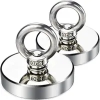 Ganchos magnéticos de pesca de neodimio súper fuertes, imán resistente N52 con orificio avellanado, imanes de búsqueda de salvamento de cáncamo