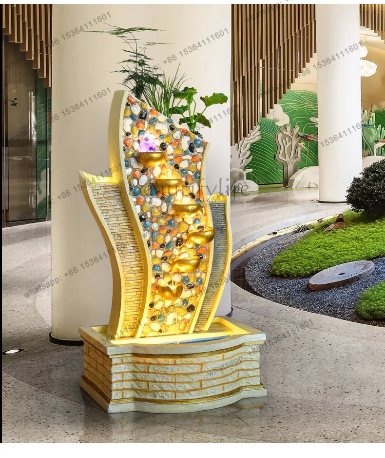 Factory Direct . fish tank living room home European decorative landscaping creative flower pot flowing water fountain lucky f