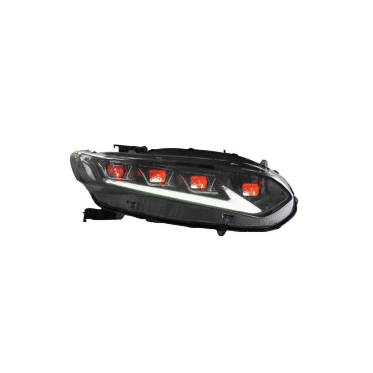 For  Accord 10th 2018-2021 Damei Factory Sale Front Bumper Headlamp Halogen & Xenon Optional Red Demon Eye LED Headlights